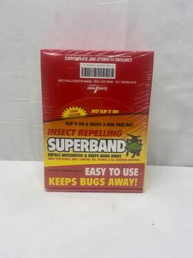 Evergreen 652435390012 Insect Repelling Super Band Long Lasting Mosquito Repellant 50 Pack - New