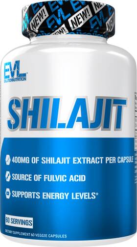 Evl 818901029156 Evlution Nutrition Shilajit - Energy Support Fulvic Acid 60 Servings