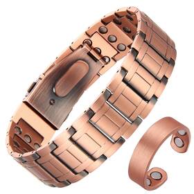 Fashtour 722024830646 Copper Bracelet For Men 3x Strength 99.99% Pure