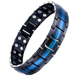 Feraco 652670744748 Magnetic Bracelet For Men Titanium Steel Wit