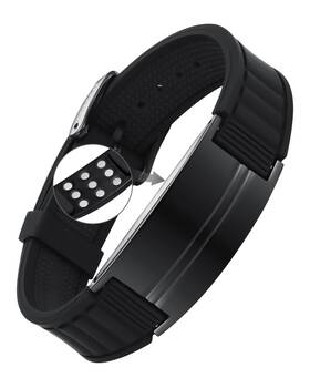 Feraco 7907066773691 Ultra Strength Magnetic Bracelets For Men Women Silicone Sports Wristband Fo