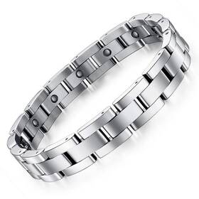 Feraco 905415720540 Magnetic Bracelets For Men Sleek Titanium Stainless Steel Bra