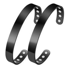Ca-b09llph57d Feraco 2 Pcs Copper Magnetic Bracelet For Women Men Sleek With 99