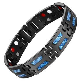 Ca-b09vgb7j3s Feraco Magnetic Bracelets For Men Stainless Steel Magnet With Unique Blue