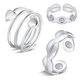 Fbag-usxh20230519002 Feraco 2pcs Copper Rings For Women 99.99% Pure Magnetic Thumb Ring With Magne