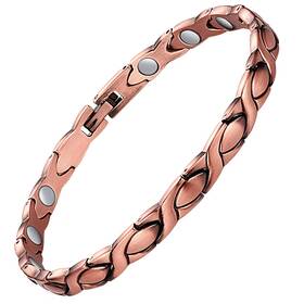 Usge200316002 Feraco Copper Bracelet For Women 99.99% Solid Magnetic Bracelets Uniqu