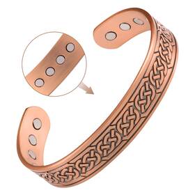Uspy20230110003 Feraco 12x Strength Wide Copper Bracelet For Men Magnetic Bracelets W