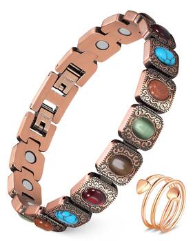 Uspy20251031001 Feraco Pure Copper Bracelets Rings For Women Ultra Strength Magnetic Bracel