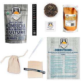 Fermentaholics 445030933967 1 Gallon Jun Kombucha Starter Kit - Usda Organic Scoby And Tea