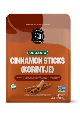 Fgo 643019812204 Organic Cinnamon Sticks Whole 4oz Resealable Pouch 4 Ounce Pack Of 1