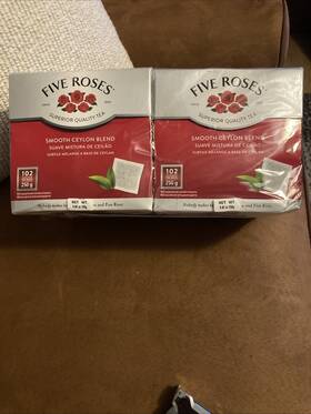 Five Roses 009702443294 Tea 100 Tagless Teabags 1 Case Of 4 Boxes 102 Bags Each Box New