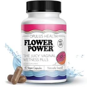 Flower Power 196852856626 She Juicy Vaginal Moisturizer Feminine Care For Women - 60 Ct