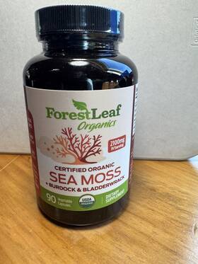 Forest Leaf Organics 198168260227 Forestleaf Organic Irish Sea Moss With Bladderwrack And Burdock Root 90 Capsules