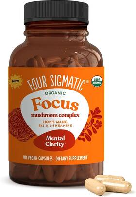 Four Sigmatic 816897023608 2 Bottles Focus Mushroom Complex 90 Vc 60 Day Supply