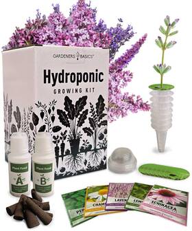Gardeners Basics 848137046795 Herb Growing Kit Indoor For Hydroponics And Aquaponics- Includes Natural
