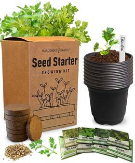 Gardeners Basics 848137046917 8 Herb Seed Starter Kit Grow A Variety Of Fresh Culinary Herbs Green