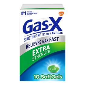 Gas-x 300430134109 Extra Strength Relief Softgels With Simethicone 125 Mg - 10 Count