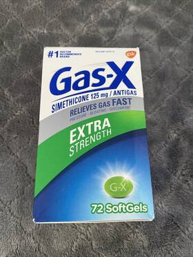 Gas-x 300439005721 Extra Strength Softgel 125mg For Fast Relief From 72 Count 3/26