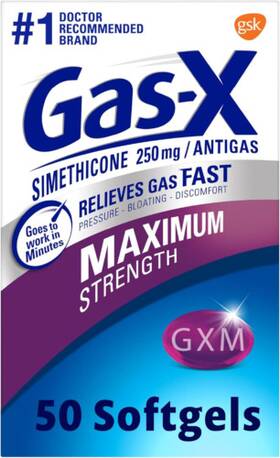Gas-x 300672428905 Maximum Strength Relief Softgels With Simethicone 250 Mg For