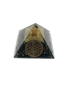 Gavya International 880006393722 Black Tourmaline Orgone Pyramid Positive Energy Generator Orgonite He