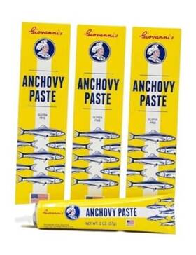 Giovannis Appetizing Food Products Inc. 072549000018 Anchovy Paste 2oz Pack Of 3 Seed Oil Free Made In Usa