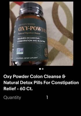 10811839030314 Global Healing Center Oxy Powder Colon Cleanse And Natural Detox Pills For Constipation Relief - 60 Ct