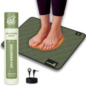 Grounded Bear 061072350009 Premium Grounding Mat For Feet Soft Cotton And Silver Fiber Comfort Sleep