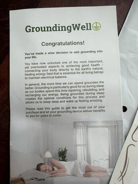 0506009639 Groundingwell Grounding Sheet 100% Organic Cotton Silver Fiber Certificate