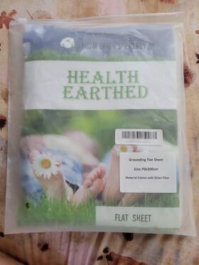 Groundingwell 744110187977 Grounding Bed Sheet Earth Mat Pad Half With Cord For Improved Sleep