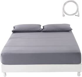 Hakunamatata 744110550436 Grounding Fitted Sheet With 15 Feet Cord Queen Size 5% Silver Fiber