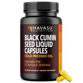 1651651 Havasu Nutrition Cold Pressed Black Seed Oil Capsules - 1500mg 90 Count Pack Of 1