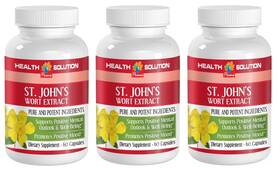 Health Llc 739862243972 St. Johns Wort - Well Being. Promotes Positive Mood 3 Bottles 180 Capsules