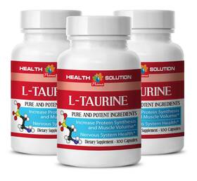 Health Solution 609779981215 Improve Athletic Performance - L-taurine 500mg Natural Anti Inflammatory 3b
