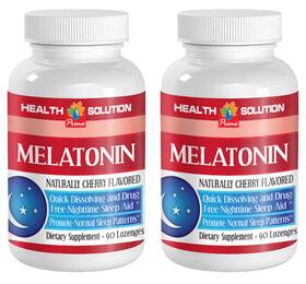 Health Solution 707089649112 Melatonin Liquid - Maintains Bodys Circadian Rhythm 2 Bottles 180 Lozenges