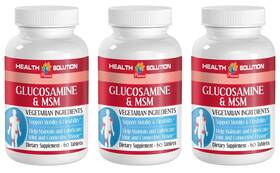 Health Solution 739862241565 New Unique Supplement - Glucosamine And Msm Support Mobility 1088mg 3 Bottles