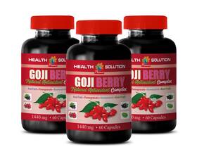 Health Solution Usa 609779793887 Goji Extract - Berry 40% Detox And Cleanser 3 Bottle 180 Capsules