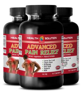 Health Solution Usa 617222523325 Pain Relief Upper Back - Advanced 3 Bottles Holy Basil Seeds