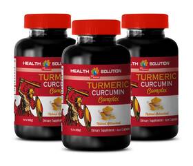 Health Solution Usa 788619545692 Turmeric Capsules - Curcumin Complex Dietary Supplement 3b