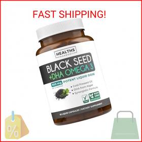 Healths Harmony 810148710231 Cold-pressed Black Seed Oil Capsules - Vegan Non-gmo Nigella Sativa O