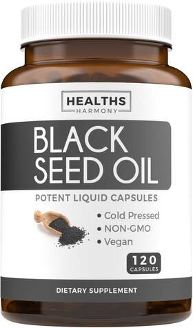 Healths Harmony 810148710552 Black Seed Oil - 120 Softgel Capsules Skin Health Non-gmo And Vegan Cold-presse