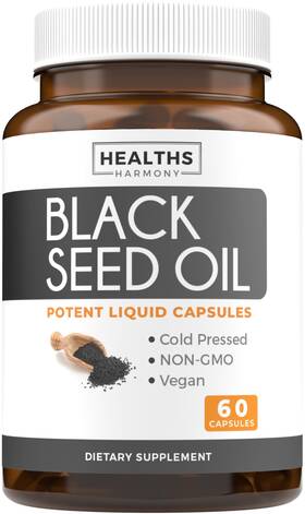 Healths Harmony 850006500710 Black Seed Oil - 60 Softgel Capsules Non-gmo And Vegan Premium Cold-pressed Nig
