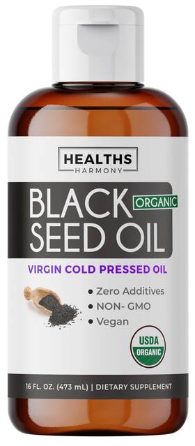 Healths Harmony 850006500758 Usda Organic Black Seed Oil Liquid 16 Fl Oz Premium Cold-pressed Nigella Sa
