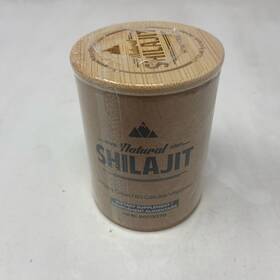 Healthy Nutrition Group 860004941842 Natural Shilajit 60 Veg Caps Brown Bamboo Jar