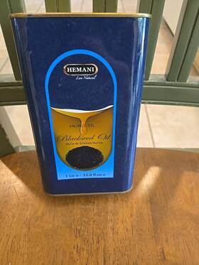 Hemani 964000734605 Blackseed Oil Tin 1l Halal Alcohol-free Herbal