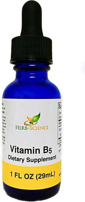 Herb-science 860255002569 Vitamin B5 Drops Pantothenic Acid Alcohol-free Liquid Extract Mainta Inch