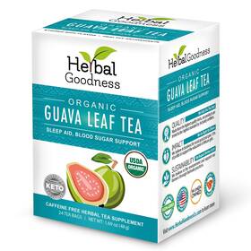 Herbal Goodness 798304214161 Guava Leaf Tea 24 Bags - 100% Organic Natural Count Pack Of 1