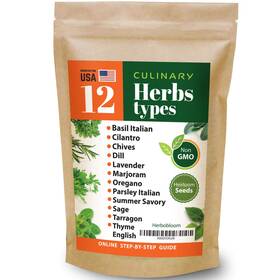 3800 Herbobloom 717239339855 Set Of 12 Heirloom Culinary Herb Seeds - For Lavender