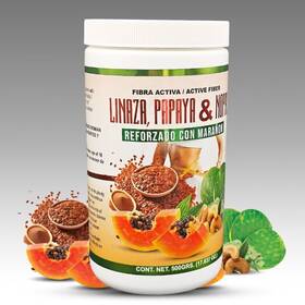 Hierbasmex003p Hierbasmex Linaza Papaya Y Nopal Reforzado Con Mara On Fibra Natural 500gr