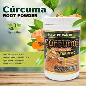 Hierbasmex978532 Hierbasmex Polvo De Raiz Curcuma 8 Oz. / 226gr. Turmeric Root Powder Premium Quality