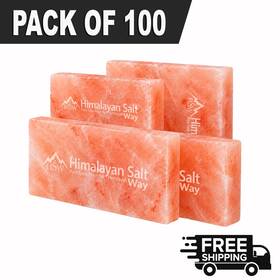 Sp-sb-100 Himalayan Salt Way Natural Tiles 8x4x1 Pack Of 100 For Room Walls And Spa Decor